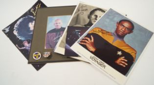 A group of Star Trek pictures and badges
