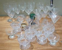 A selection of assorted glassware,