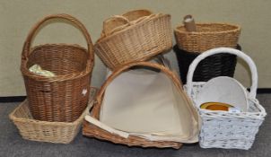 A collection of baskets and other items