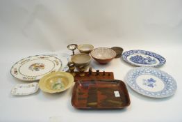 A group of Art pottery bowls and other items