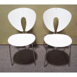 A pair of Stua chrome framed kitchen chairs