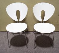 A pair of Stua chrome framed kitchen chairs