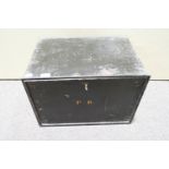 A lockable Tole desk box,