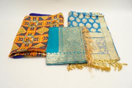 Three Indian scarves,
