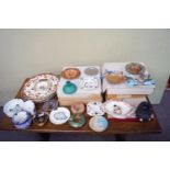 A group of Collector's plates and ashtrays