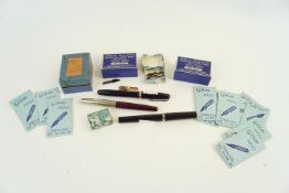 A selection of fountain pens and nibs