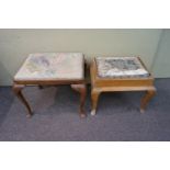 Two piano stools,