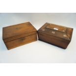 A Regency work box and another box
