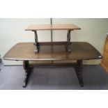 An elm refectory dining/ coffee table,