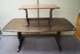 An elm refectory dining/ coffee table,