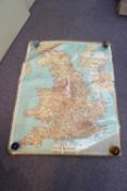 A 1948 pre motorway UK road map