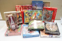 A collection of jigsaw puzzles