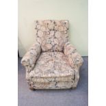 An Edwardian armchair,