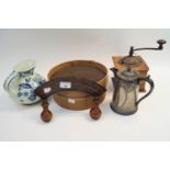A group of kitchenalia and other items