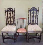 Two Stuart style chairs and another