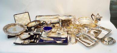 A quantity of silver plate,