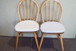 A pair of hoop back chairs