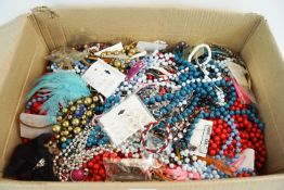A large box of costume jewellery,