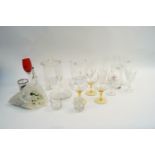 A selection of glassware,
