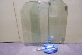 A glass television stand