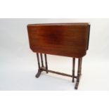 A mahogany small Sutherland table,