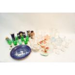 A group of assorted ceramics and glass to include an Imari sugar bowl and Babycham glasses
