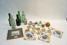 A group of paperweights,