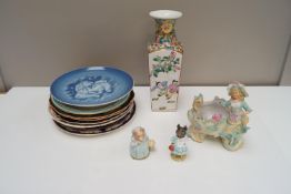 Two Beswick Beatrix Potter figures and other items