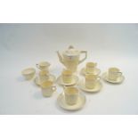 An Art Deco 'Grindley' tea service to include teapot, saucers, cups,