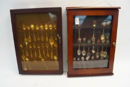 A two box display of spoons,