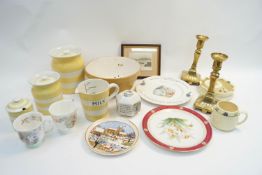 A group of yellow band Green & Co kitchenware and other items