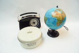 A globe and other items