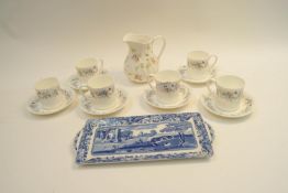 A Wedgwood 'Angelica' tea set and a Spode 'Italian' dish