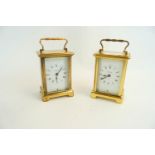Two Bayard carriage clocks