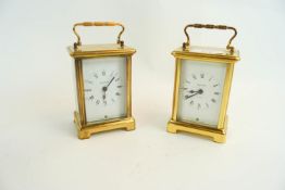 Two Bayard carriage clocks