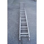 A set of aluminium ladders