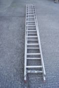 A set of aluminium ladders