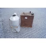 A Pratts petrol can and a Volcano camp kettle