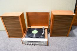 A Fidelity record player and speakers