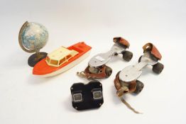 A 1940's Sawyer's Bakelite Viewmaster-Portand, Oregon, a pair of Jaco roller skates,