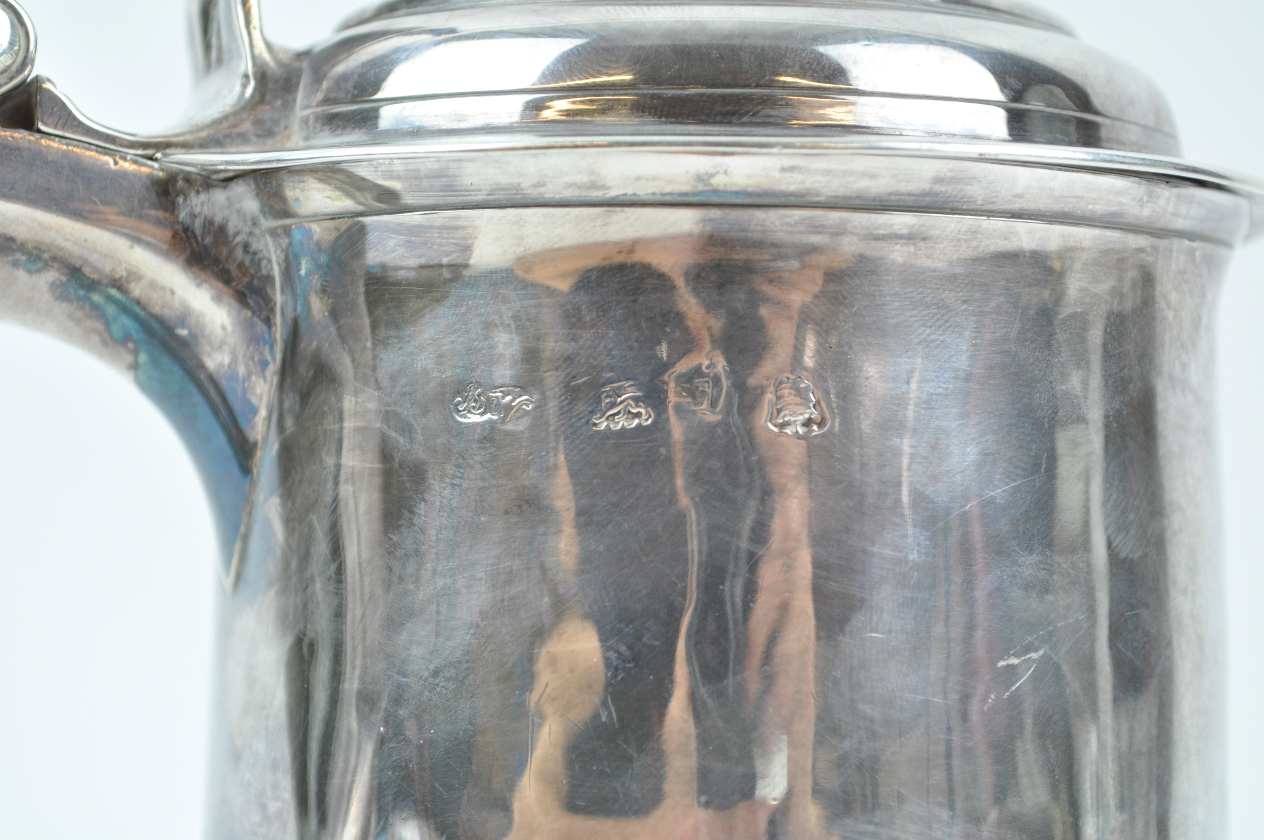 A silver tankard, of tapering cylindrical form, - Image 3 of 7