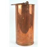 A copper bucket with swing handle, 40.