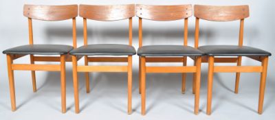 A set of four 1970's dining chairs, attributed to Remploy,