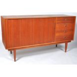 A 1970's Seffle Mobelfabrik, Swedish teak sideboard with four drawers and sliding tambor door,