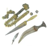 A collection of assorted late 19th to early 20th Century weaponry and arms to include;