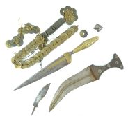 A collection of assorted late 19th to early 20th Century weaponry and arms to include;