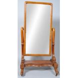 A Victorian mahogany cheval mirror,