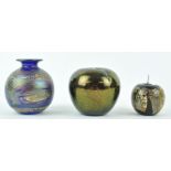 Isle Of Wight - Azurene - A collection of late 20th century retro studio art glass items to include;