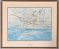 O.R, The Golden Argo,watercolour signed with initials and dated