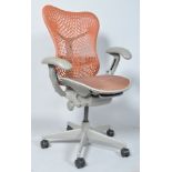 A Herman Miller micra computer chair, designed by Charles Eames,